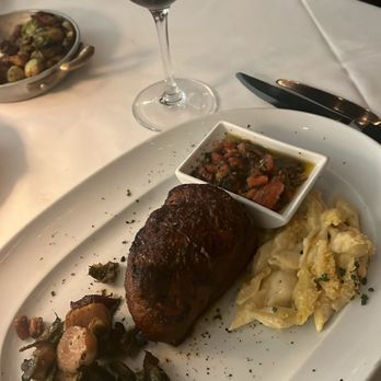 Steak 48 - Filet Mignon*, Shells & Cheese, and Roasted Brussels Sprouts** - Steakhouses Near Me - Philadelphia, Pennsylvania Steak 48 - Filet Mignon*, Shells & Cheese, and Roasted Brussels Sprouts** - Steakhouses Near Me - Philadelphia, Pennsylvania