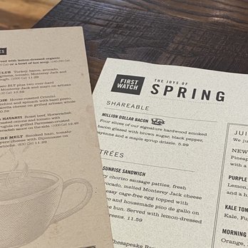 First Watch - Breakfast & Brunch Near Me - Montvale, New Jersey