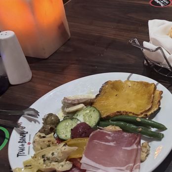 Texas de Brazil - Las Vegas - my plates from salad bar. I love their grilled pineapples and prosciutto - Steakhouses Near Me - Las Vegas, Nevada Texas de Brazil - Las Vegas - my plates from salad bar. I love their grilled pineapples and prosciutto - Steakhouses Near Me - Las Vegas, Nevada