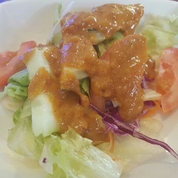 Thai Roses - Old lettuce covered by lots of peanut dressing - Thai Near Me - Portland, Oregon Thai Roses - Old lettuce covered by lots of peanut dressing - Thai Near Me - Portland, Oregon