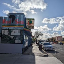 Red Sea Ethiopian Restaurant - Outside of restaurant on University Ave.