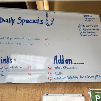 Flyin Ahi - 05.24.2026 Daily Specials | You can text your order w/name & pick up time to 808-723-5308 n' await confirmation. - Seafood Near Me - Kaneohe, Hawaii