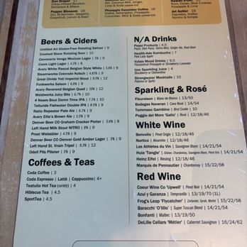 Root Down DIA - Drinks menu - New American Near Me - Denver, Colorado