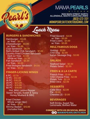 Menu photo 4 Mama Pearl’s Kitchen Allendale, SC Menu photo 4 Mama Pearl’s Kitchen Allendale, SC