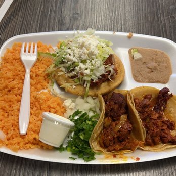 Tacos Azteca - 2 Tacos, 1 Sope, and Arroz y Frijoles Plate - Mexican Near Me - Grand Prairie, Texas Tacos Azteca - 2 Tacos, 1 Sope, and Arroz y Frijoles Plate - Mexican Near Me - Grand Prairie, Texas