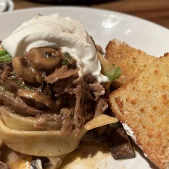 Rusty Bucket Restaurant & Tavern - Stroganoff with toast points. - American Near Me - Liberty Township, Ohio Rusty Bucket Restaurant & Tavern - Stroganoff with toast points. - American Near Me - Liberty Township, Ohio