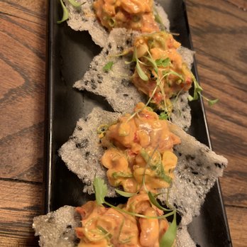 YUU Kitchen - Spicy tuna tostada. It was okay, also not a favorite. - Chicken Wings Near Me - London, XGL YUU Kitchen - Spicy tuna tostada. It was okay, also not a favorite. - Chicken Wings Near Me - London, XGL