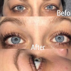 LNK Beauty Studio - Before and after with a lash lift and tint. What an amazing difference!
