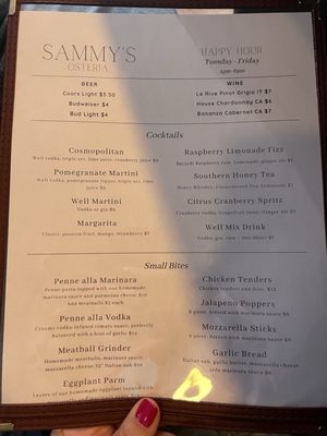 Menu photo 1 Sammy's Restaurant Westbrook, CT Menu photo 1 Sammy's Restaurant Westbrook, CT
