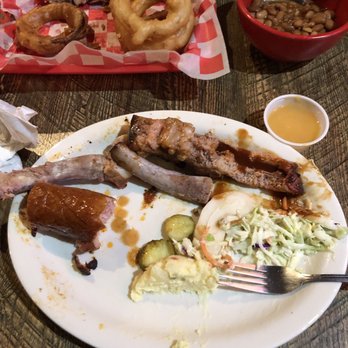 Dyer's Bar-B-Que - Halfway thru my rib plate. - Barbeque Near Me - Amarillo, Texas