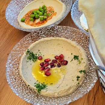 Zaytinya - Various Hommus spreads (Restaurant Week Dishes) - Greek Near Me - Washington, DC, District of Columbia