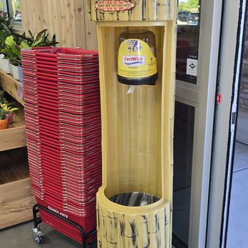 Trader Joe’s - Trader Joe's Cart Care Center - tiki anyone? Cart wipes. - Grocery Near Me - Paso Robles, California