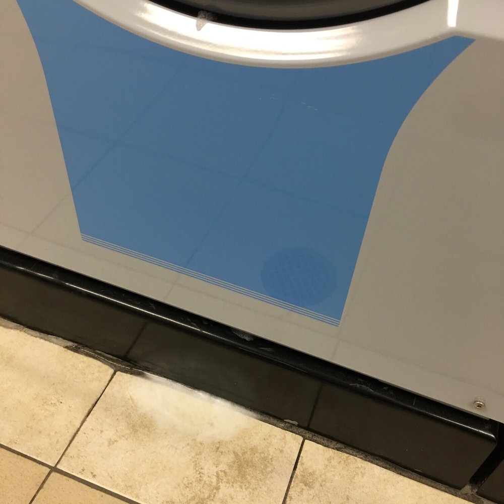 Soap on the floor from the machine. Soap on the floor from the machine.