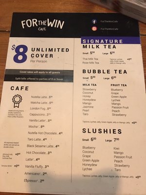Menu photo 2 For The Win Board Game Cafe & Bar Toronto, ON