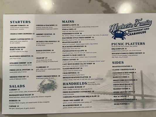 Menu photo 1 Hockers Family Restaurant Ocean View, DE