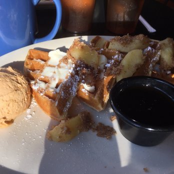 Lena's Cafe & Confections - Stuffed ricotta waffle - Breakfast & Brunch Near Me - Branford, Connecticut Lena's Cafe & Confections - Stuffed ricotta waffle - Breakfast & Brunch Near Me - Branford, Connecticut