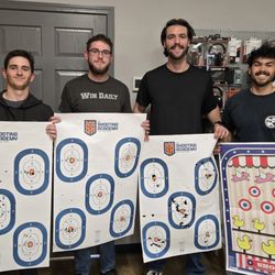 The Shooting Academy - Friends showing off their shooting skills.