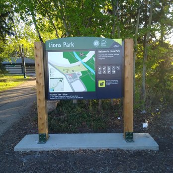 Lions Park - Lions Park St. Albert Alberta Entrance/Information sign - Parks Near Me - Saint Albert, Alberta Lions Park - Lions Park St. Albert Alberta Entrance/Information sign - Parks Near Me - Saint Albert, Alberta