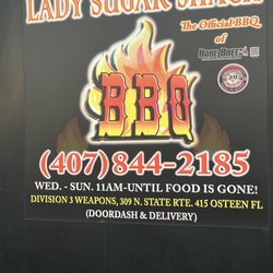 Lady Sugar Shack BBQ - Burned chicken and ribs. 1st order then 2nd order, not much difference