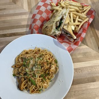 Urban Gourmet - Pesto sandwich & vodka sauce noodles - Burgers Near Me - Columbus, Ohio Urban Gourmet - Pesto sandwich & vodka sauce noodles - Burgers Near Me - Columbus, Ohio