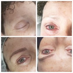 Liti Beauty - Before and after  . microblading + lash line enhancement