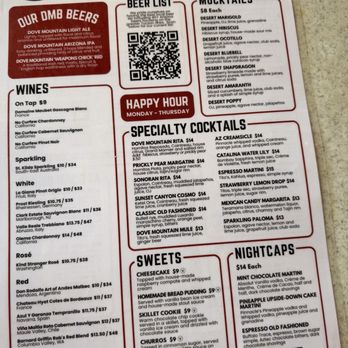 Dove Mountain Brewing - Menu - Brewpubs Near Me - Marana, Arizona