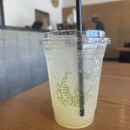Yuju Iced Green tea - but really here for their chopped cheese