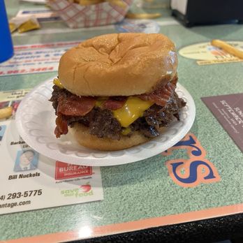 Riverside Lunch - Bacon Double Cheeseburger - Burgers Near Me - Charlottesville, Virginia