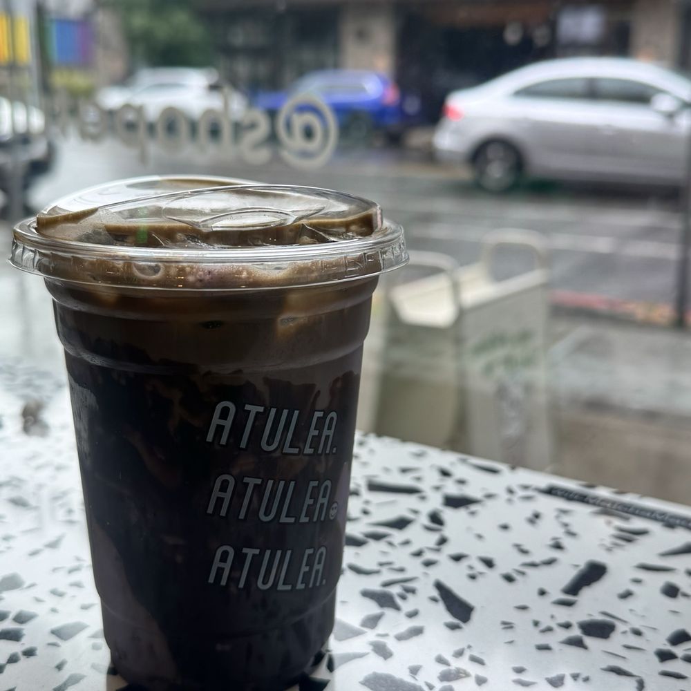 Atulea - Ube latte with Hojicha - Coffee & Tea Near Me - Seattle, Washington