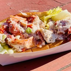 Sea View Snack Bar - Single lobster roll. So good!
