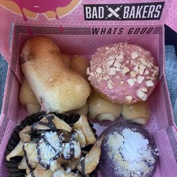 9/17/25 (wed): My own pastry box - Staxx Bread, Guava Cheese, Strawberry shortcake donut, Kronut  holes & Ube cookie!