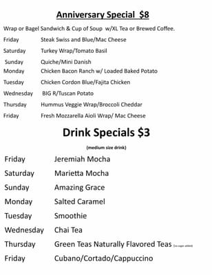 Menu photo 3 Jeremiah's Coffee House Marietta, OH Menu photo 3 Jeremiah's Coffee House Marietta, OH