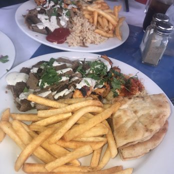 Firehouse Taverna - Mezze platter with fries the other mezze platter with half fries and half rice - Greek Near Me - Reseda, California Firehouse Taverna - Mezze platter with fries the other mezze platter with half fries and half rice - Greek Near Me - Reseda, California