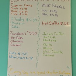 The Ice Cream Shack - Menu and prices