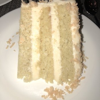 ONE 53 - Coconut cake with cream cheese frosting. The cake needed to be more moist, but the cream cheese frosting was delicious! - New American Near Me - Rocky Hill, New Jersey ONE 53 - Coconut cake with cream cheese frosting. The cake needed to be more moist, but the cream cheese frosting was delicious! - New American Near Me - Rocky Hill, New Jersey