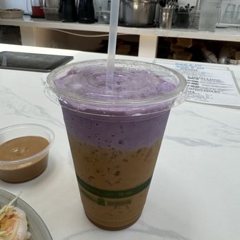 Bun & Mi - Ube Foam Caffe Latte - Asian Fusion Near Me - Santa Monica, California Bun & Mi - Ube Foam Caffe Latte - Asian Fusion Near Me - Santa Monica, California