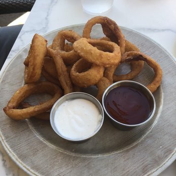 Inu Pool Bar - Onion Rings with coconut sauce and bbq sauce - Cocktail Bars Near Me - Lahaina, Hawaii Inu Pool Bar - Onion Rings with coconut sauce and bbq sauce - Cocktail Bars Near Me - Lahaina, Hawaii