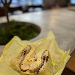 House of Bagels - Sausage egg cheese bagel
