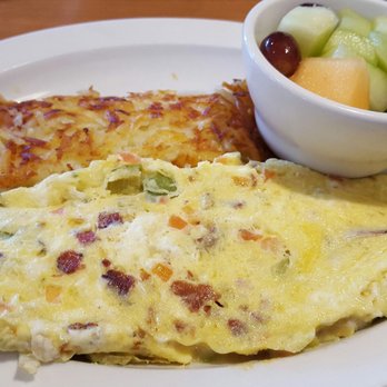 Jimmy's Egg - Omelette with bacon, avocado, tomato, onion, and cheese. With Hash browns and fruit! $8.49....or $8.39. Can't recall. - Breakfast & Brunch Near Me - McAllen, Texas Jimmy's Egg - Omelette with bacon, avocado, tomato, onion, and cheese. With Hash browns and fruit! $8.49....or $8.39. Can't recall. - Breakfast & Brunch Near Me - McAllen, Texas