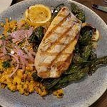 Pacific Catch - Yellowtail with himalayan salt, Mexican "elote", blistered shishito's. - Seafood Near Me - Walnut Creek, California