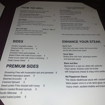 Back Room Steakhouse - Menu - Steakhouses Near Me - Apopka, Florida