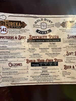 Menu photo 2 Gold Dust Pizza Ripon, CA Menu photo 2 Gold Dust Pizza Ripon, CA