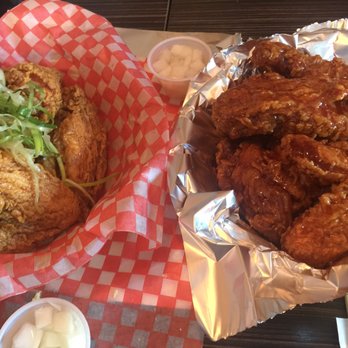 Yum Yum BBQ - Sweet n chilli+ shallot chicken half half - Korean Near Me - Calgary, Alberta
