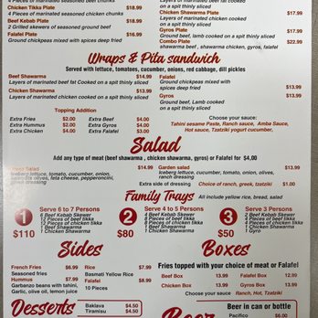 The Original Kebab - Menu - October 2023 - Kebab Near Me - Oceanside, California