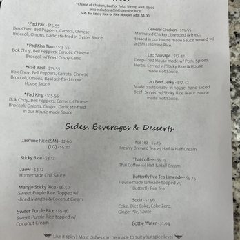 Dalis Lao Thai Cafe - March 2024: Menu under new ownership - Thai Near Me - Sanford, Florida