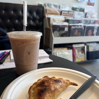 American Pie Records - Iced chai tea and Argentina beef empanada. - Vinyl Records Near Me - Camarillo, California American Pie Records - Iced chai tea and Argentina beef empanada. - Vinyl Records Near Me - Camarillo, California