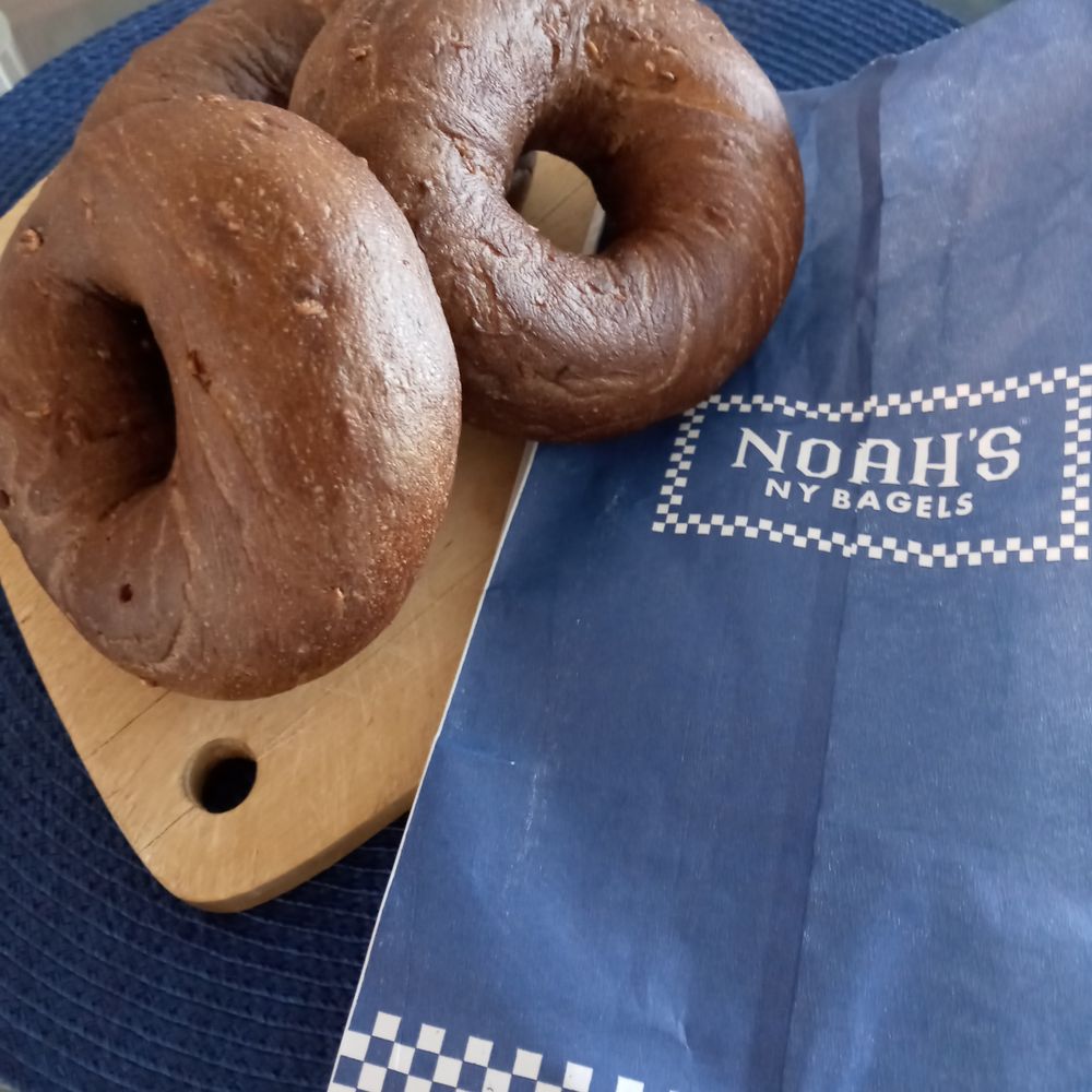 BEST pumpernickel bagels, really. I halve, scoop out a bit of the interior, halve again and freeze 2 out of 3 to be thawed, toasted, m'm... BEST pumpernickel bagels, really. I halve, scoop out a bit of the interior, halve again and freeze 2 out of 3 to be thawed, toasted, m'm...