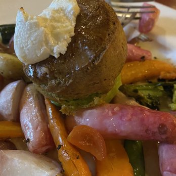 Marche - Soufflé with roasted veggies and goat cheese. - French Near Me - Eugene, Oregon Marche - Soufflé with roasted veggies and goat cheese. - French Near Me - Eugene, Oregon