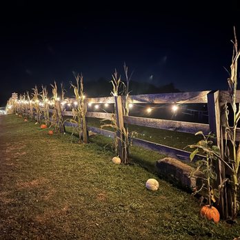 Pierson's Farm - Lit pathways make the ambience very Autumn like. - Farms Near Me - Middletown, New York
