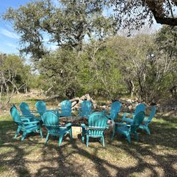 Decadent Saint Winery - Outdoor sitting areas for larger groups with fire pit.